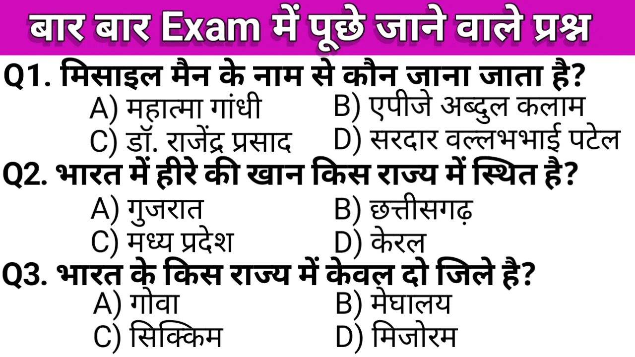 important india gk questions in hindi